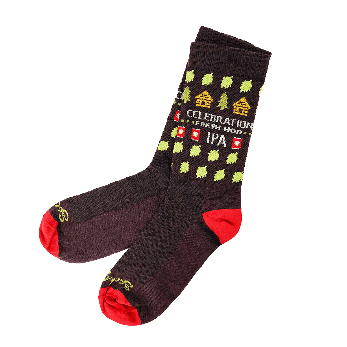 Sierra Nevada Brewing Co. Celebration IPA festive holiday socks