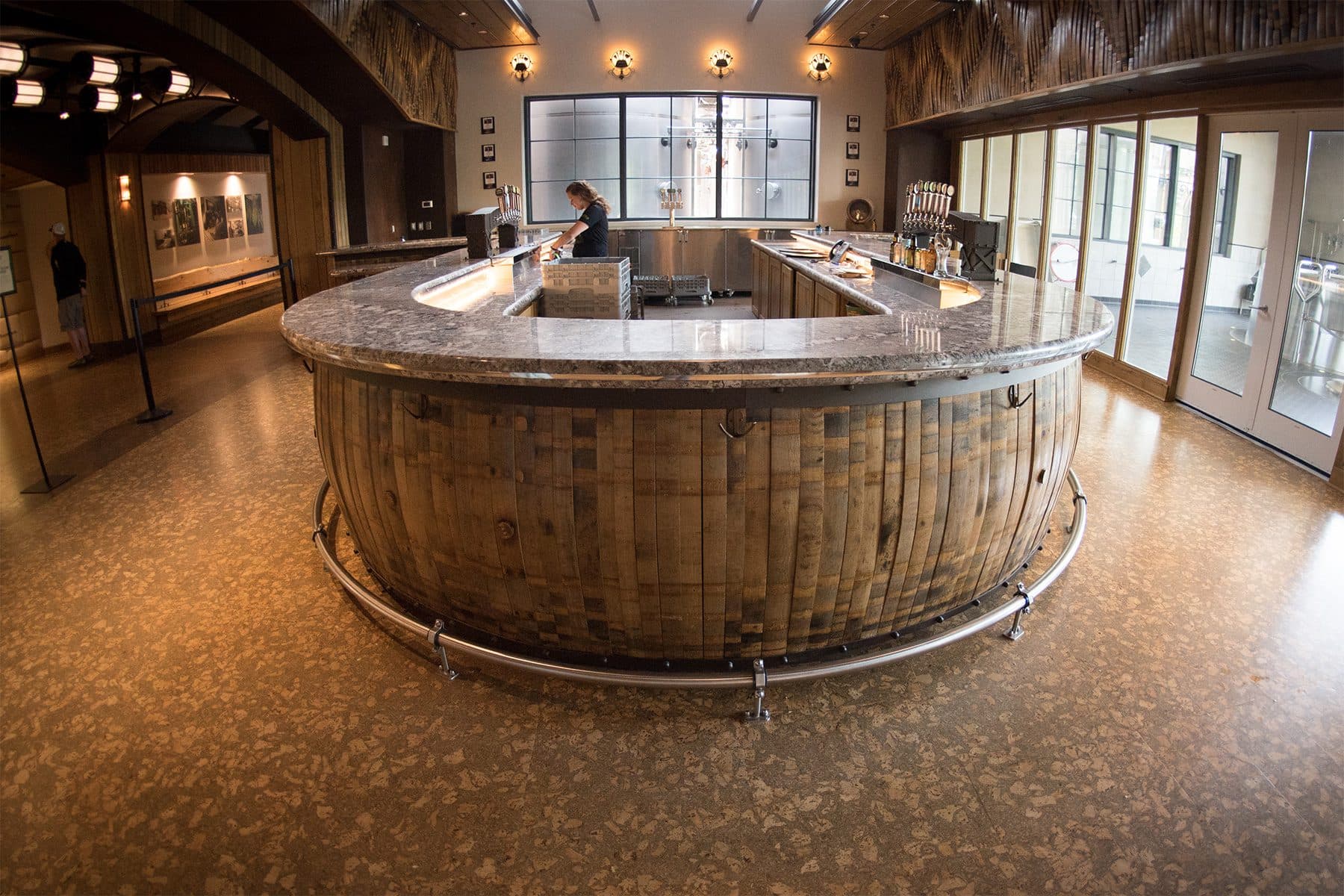 The tours tasting bar inside Sierra Nevada Brewing Co.