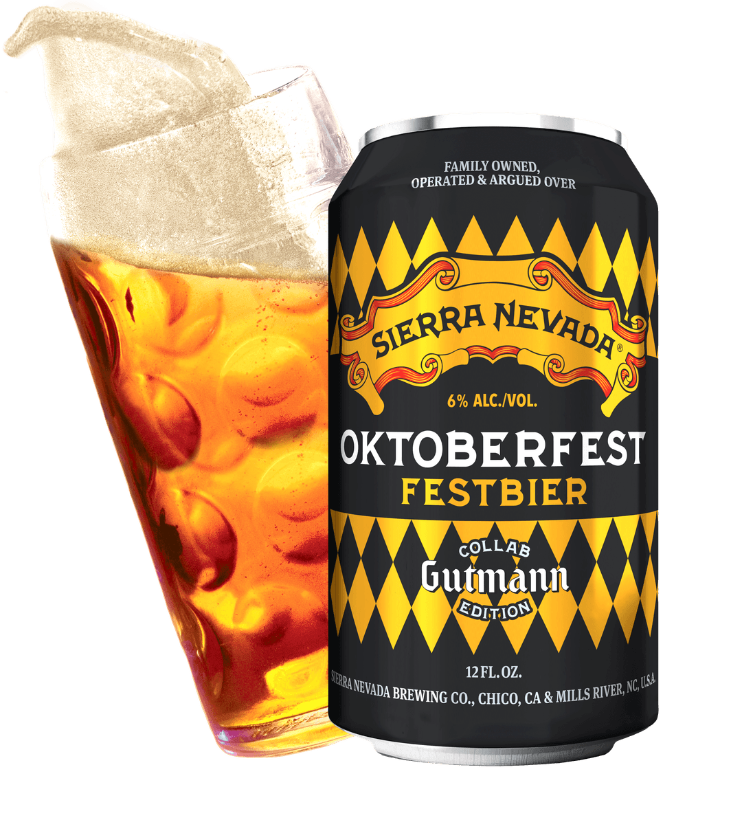 Oktoberfest beer can and mug