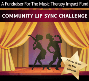 Lip Sync event flyer, people on stage singing.