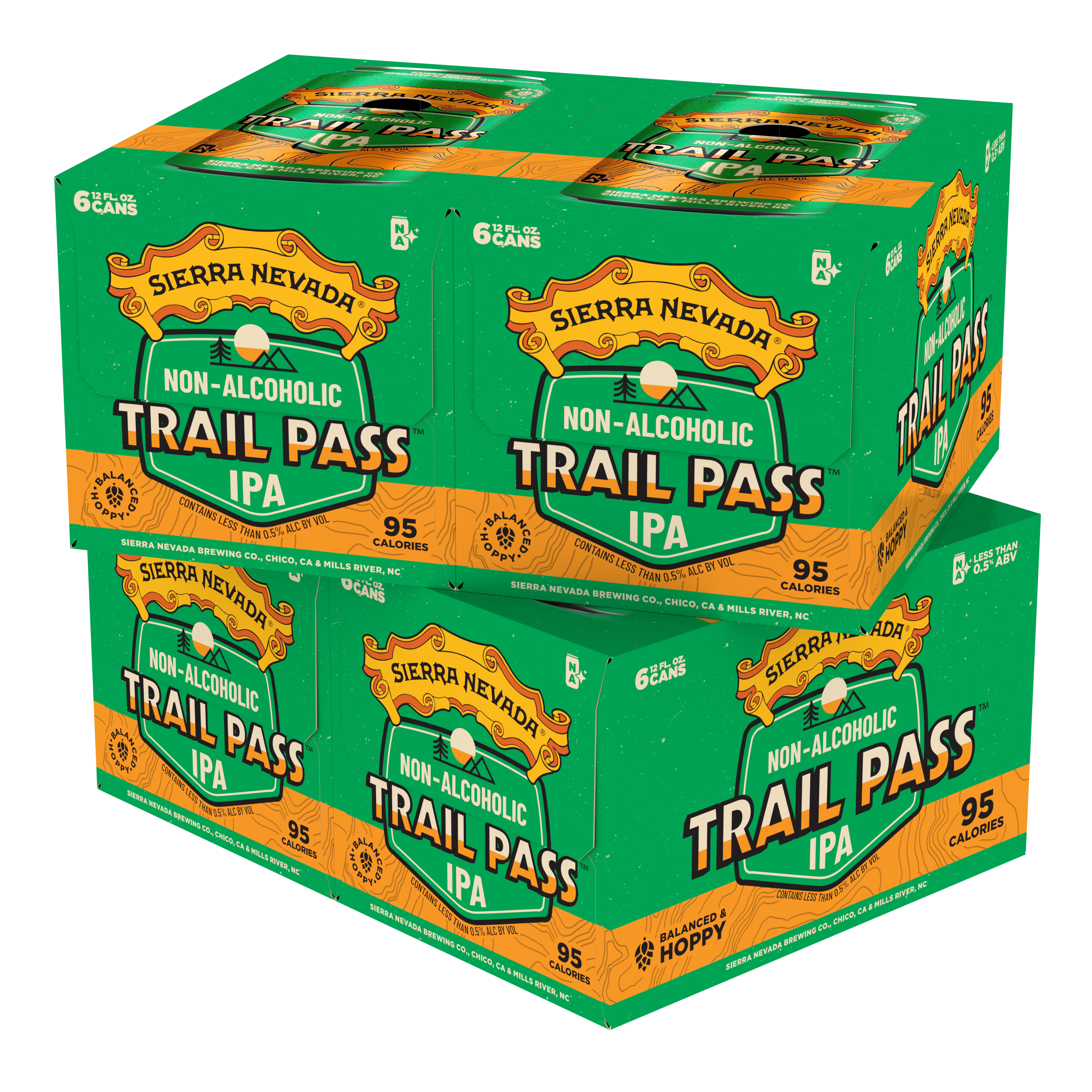 Sierra Nevada Brewing Co. Trail Pass IPA Non-Alcoholic Brew - 24 Pack