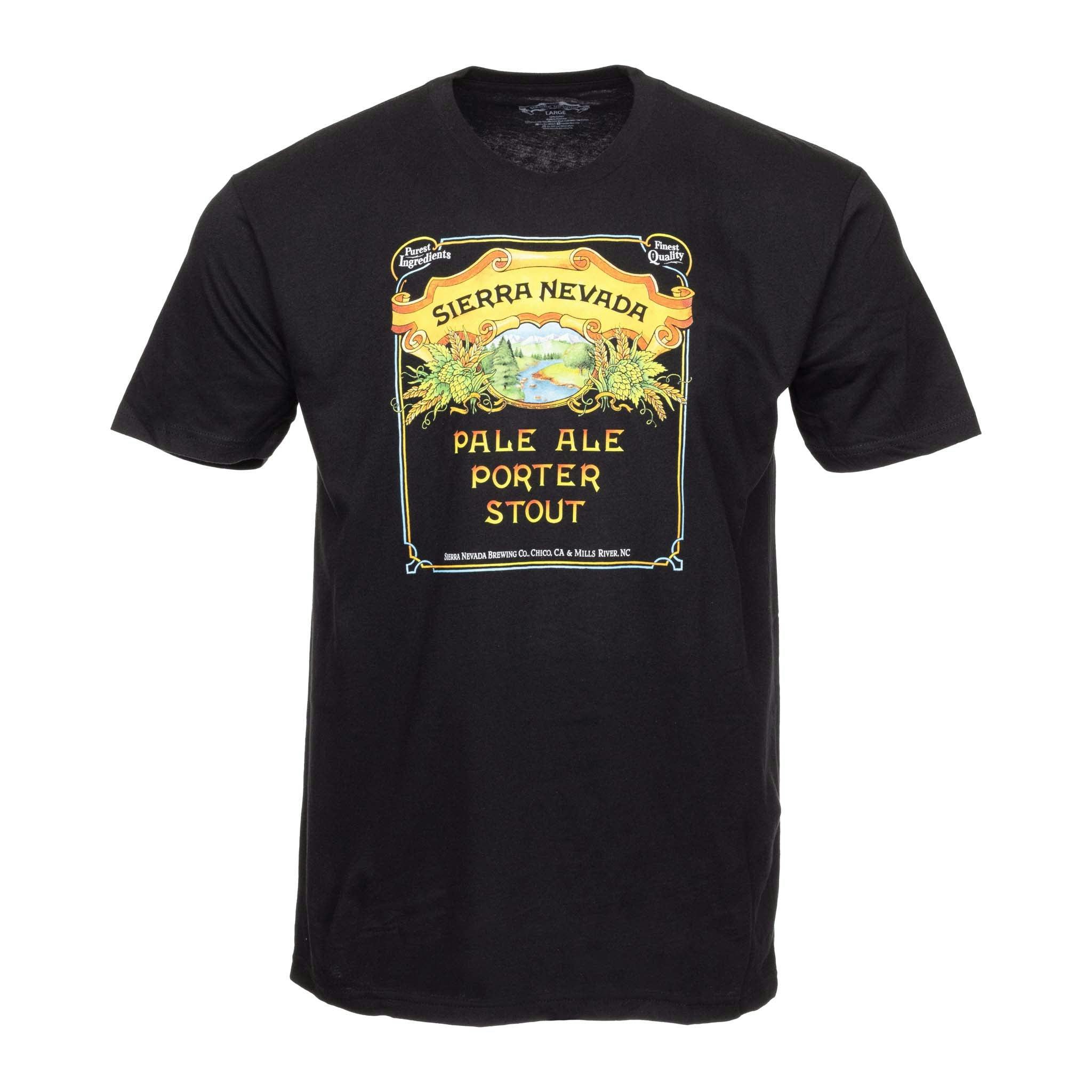 Sierra Nevada Pale-Porter-Stout T-Shirt Black - Front view