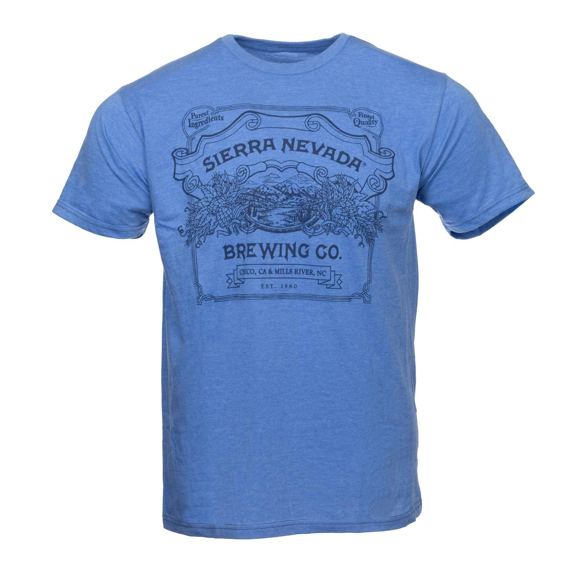 Sierra Nevada Handcrafted T-Shirt Electric Blue - Front view