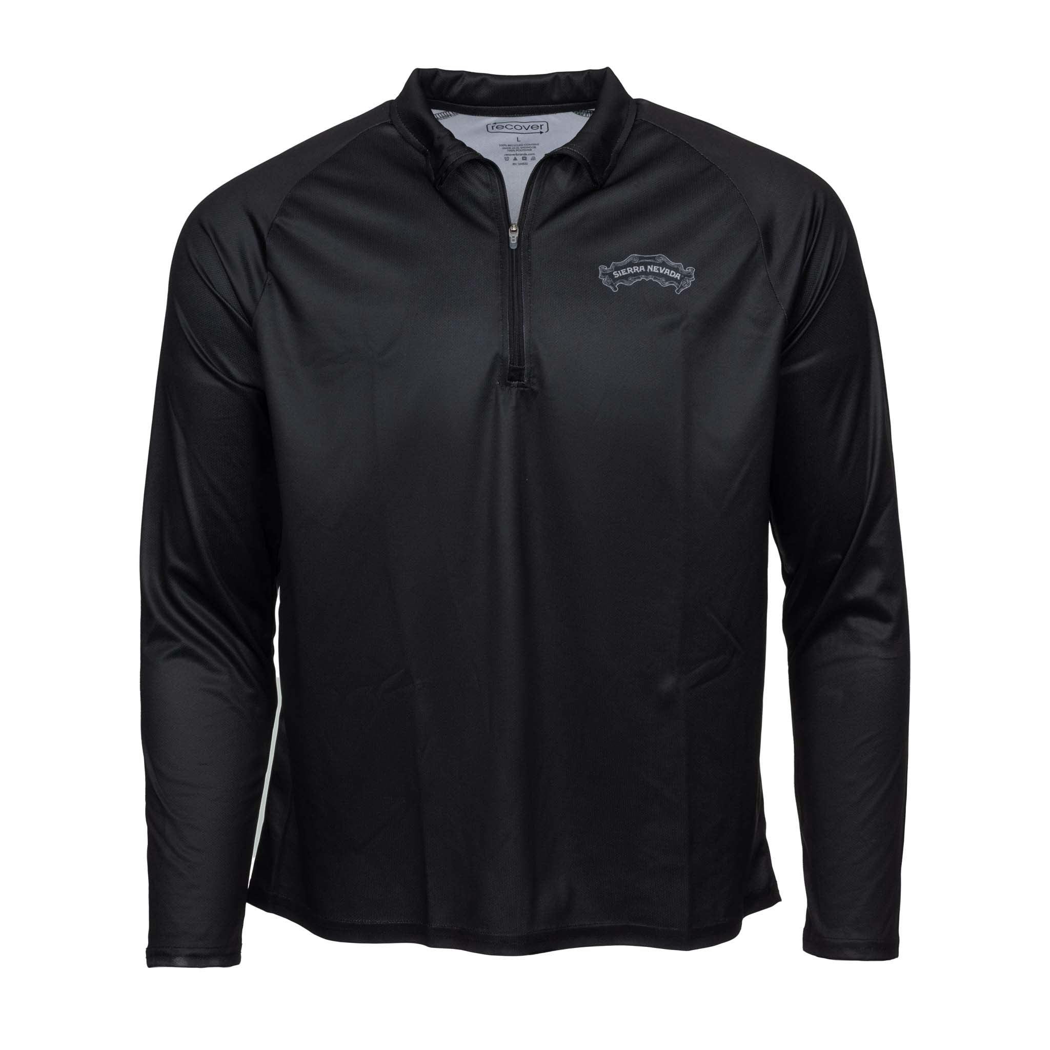 Sierra Nevada Recover Sport 1/4 Zip Black Pullover - Front view