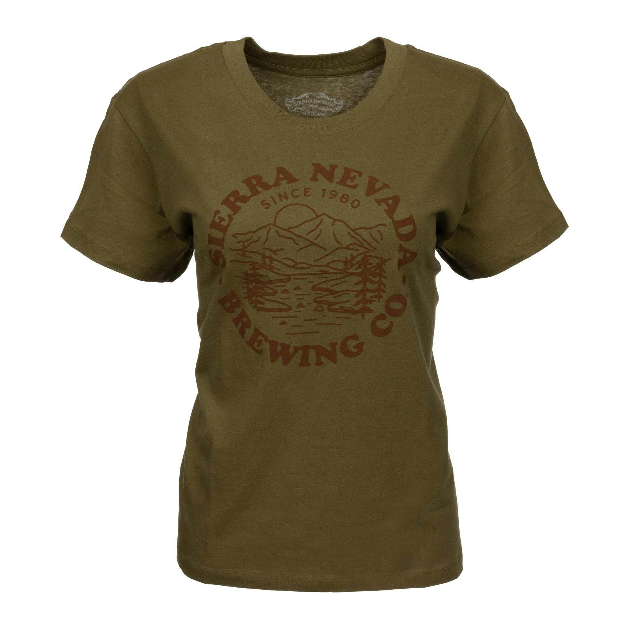 Sierra Nevada Women's Mountain Circle T-Shirt Olive Branch - Front view