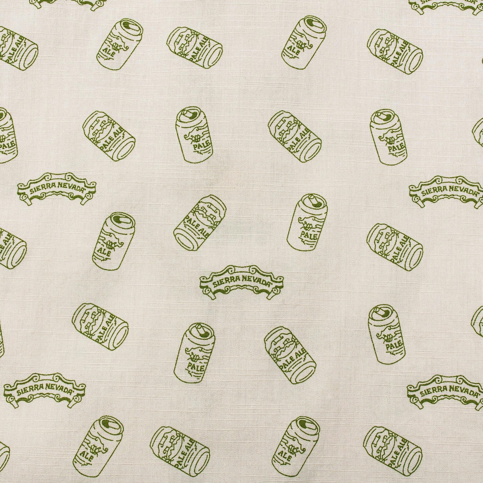 Men's Pale Ale Icon Custom Button Up detail shot of the pale ale can print