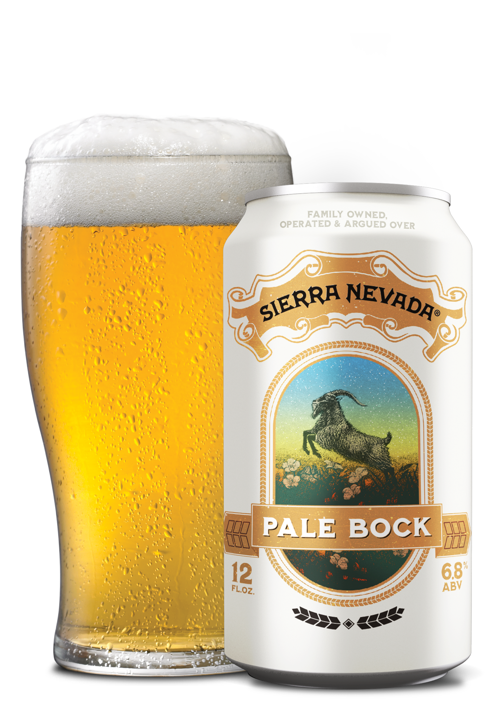 Sierra Nevada Pale Bock Beer Can and glass