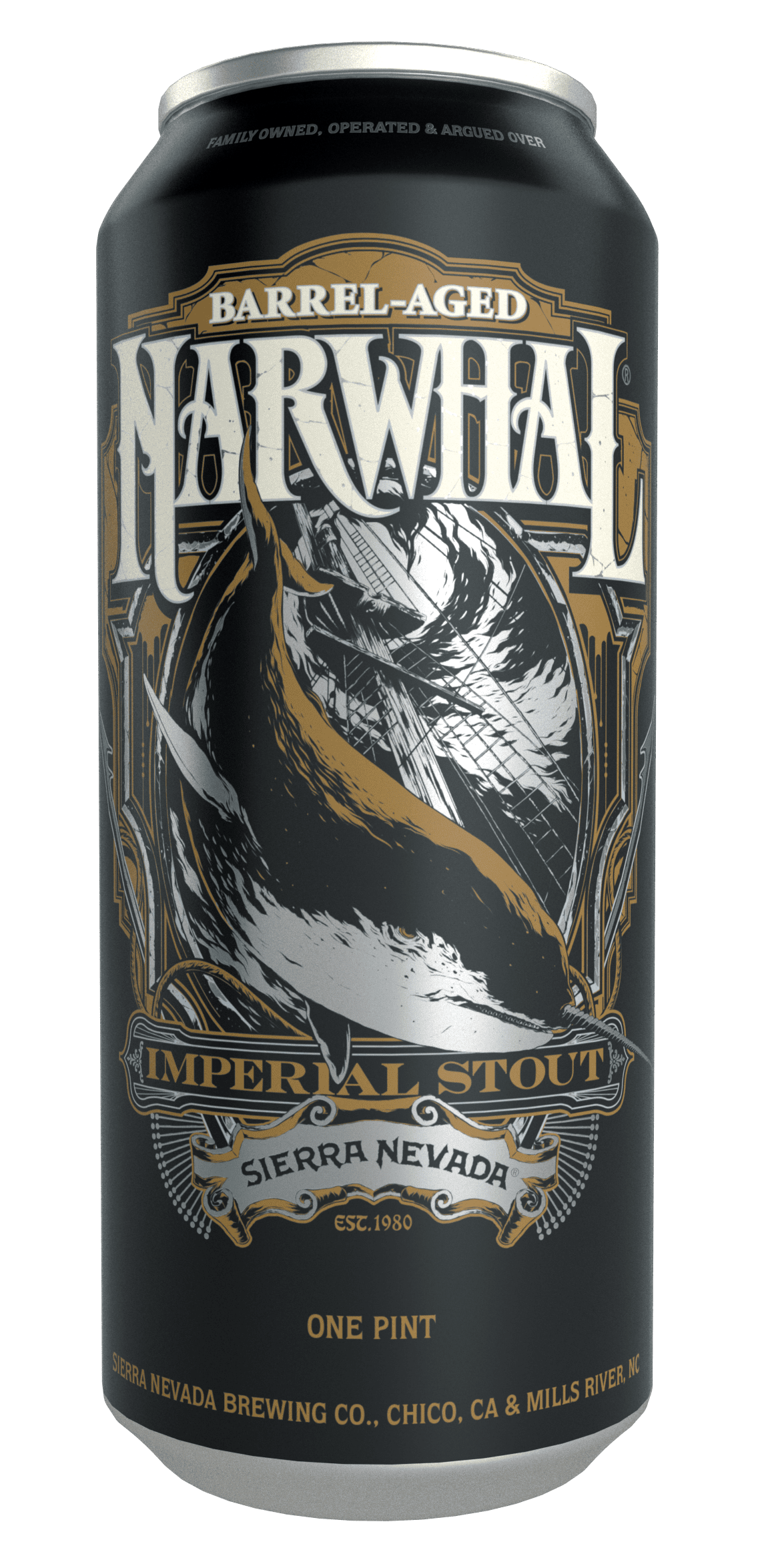 Barrel Aged Narwhal 16 oz. can